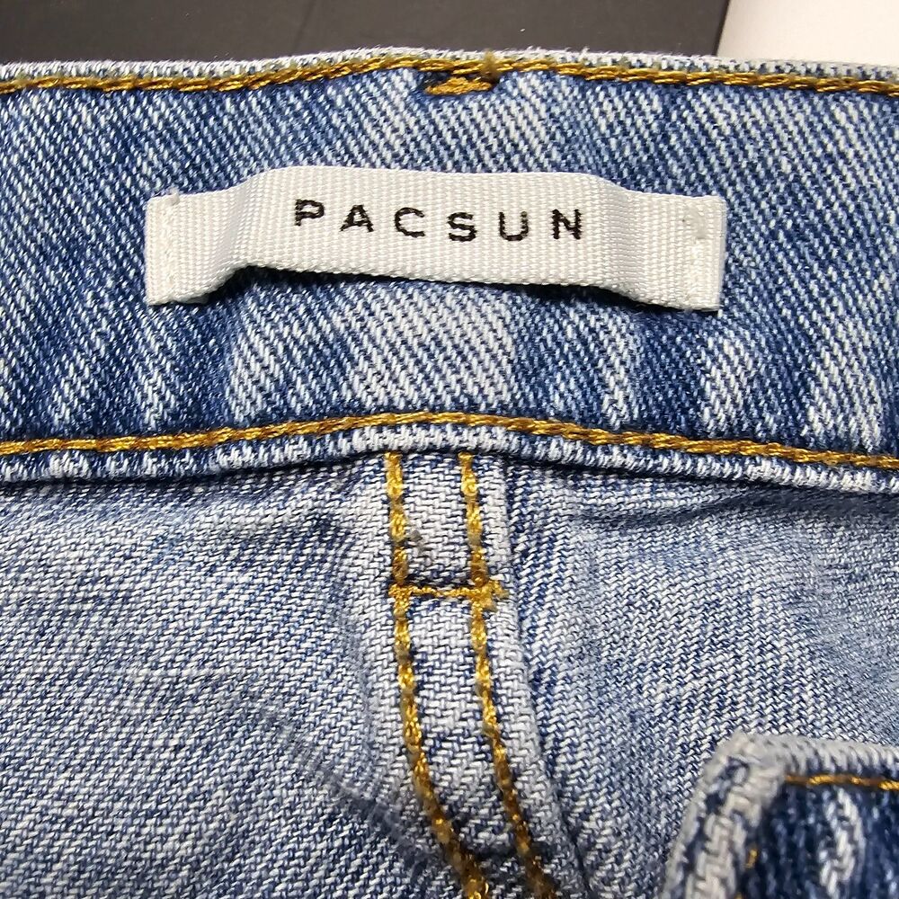 PacSun Casey Low Rise Baggy Wide Leg Distressed Jeans Light Wash 25 Y2K - Picture 6 of 13